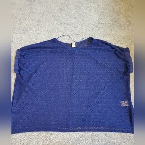 Akemi+Kin Anthropologie Blue Lace Top